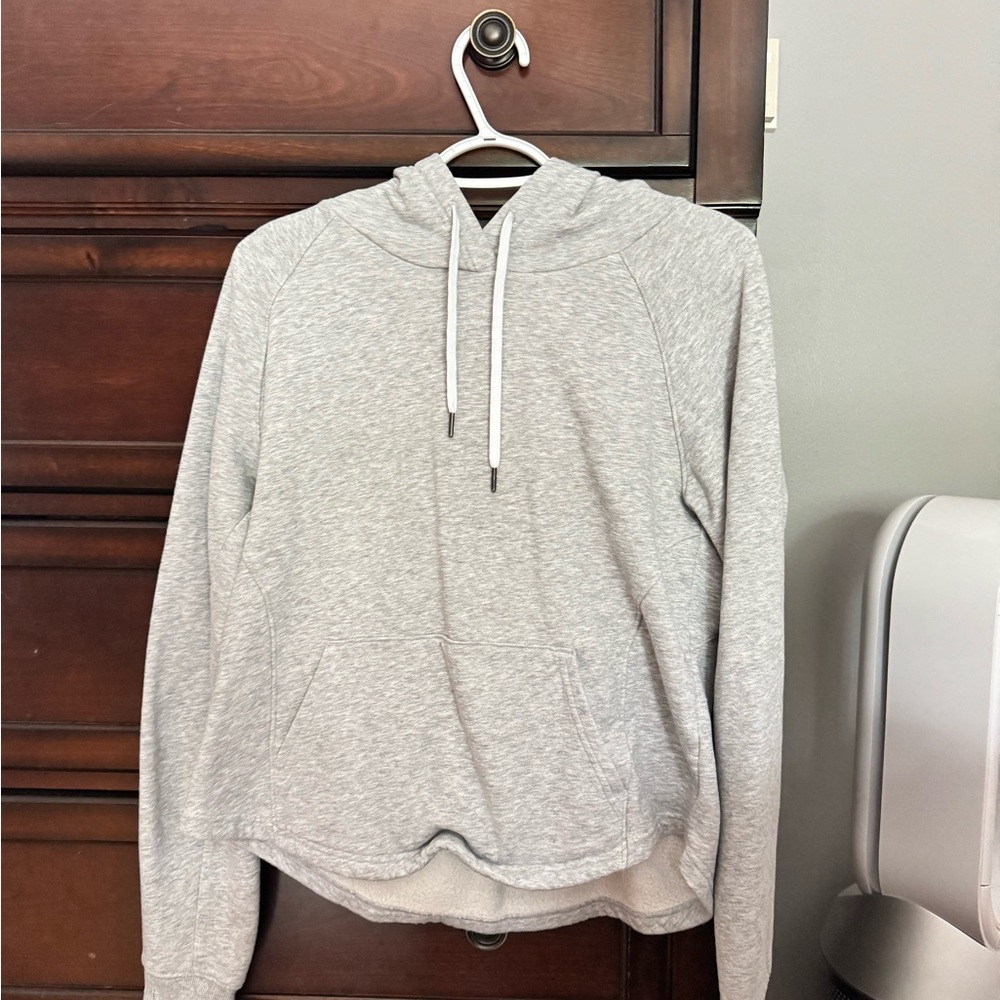 Tek Gear Gray Hooded Sweater with Drawstring and Zipper